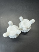 Vintage Kemple Milk Glass Candle Stick Holders 3in