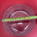 Vintage Crystal Sawtooth Edge Fan Serving Bowl