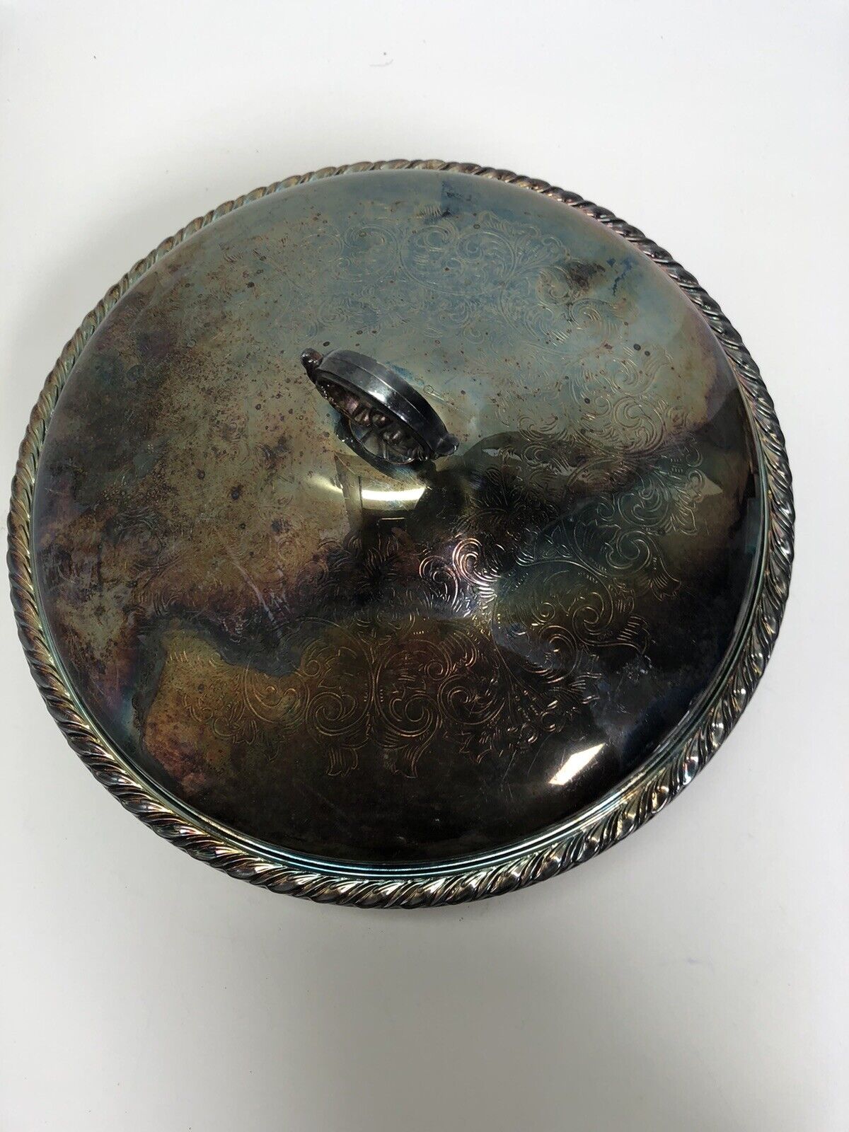 Vintage Silver Plate Serving Bowl Lid