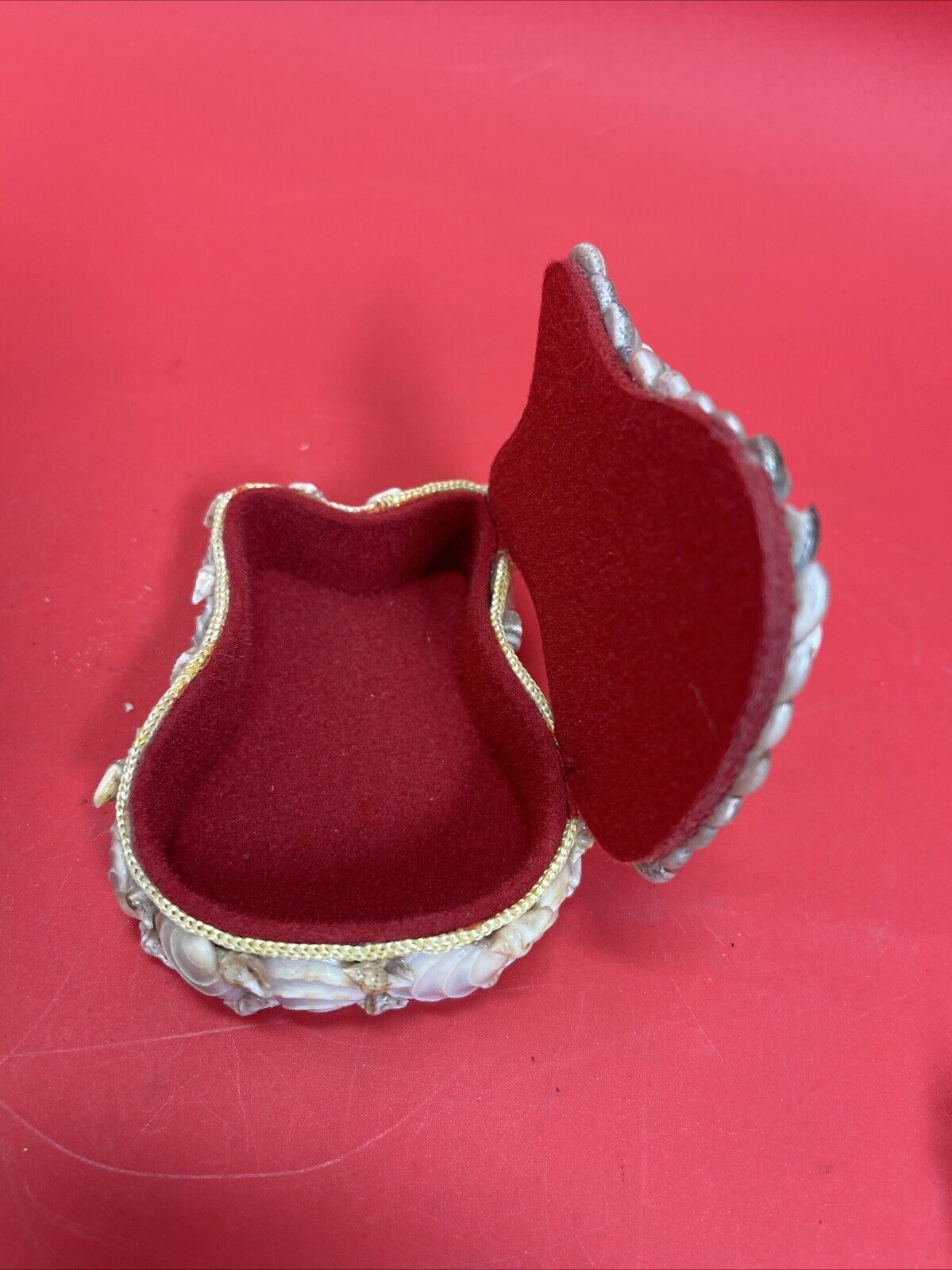Vintage Sea Shell Encrusted Jewelry / Trinket Box Lot 5