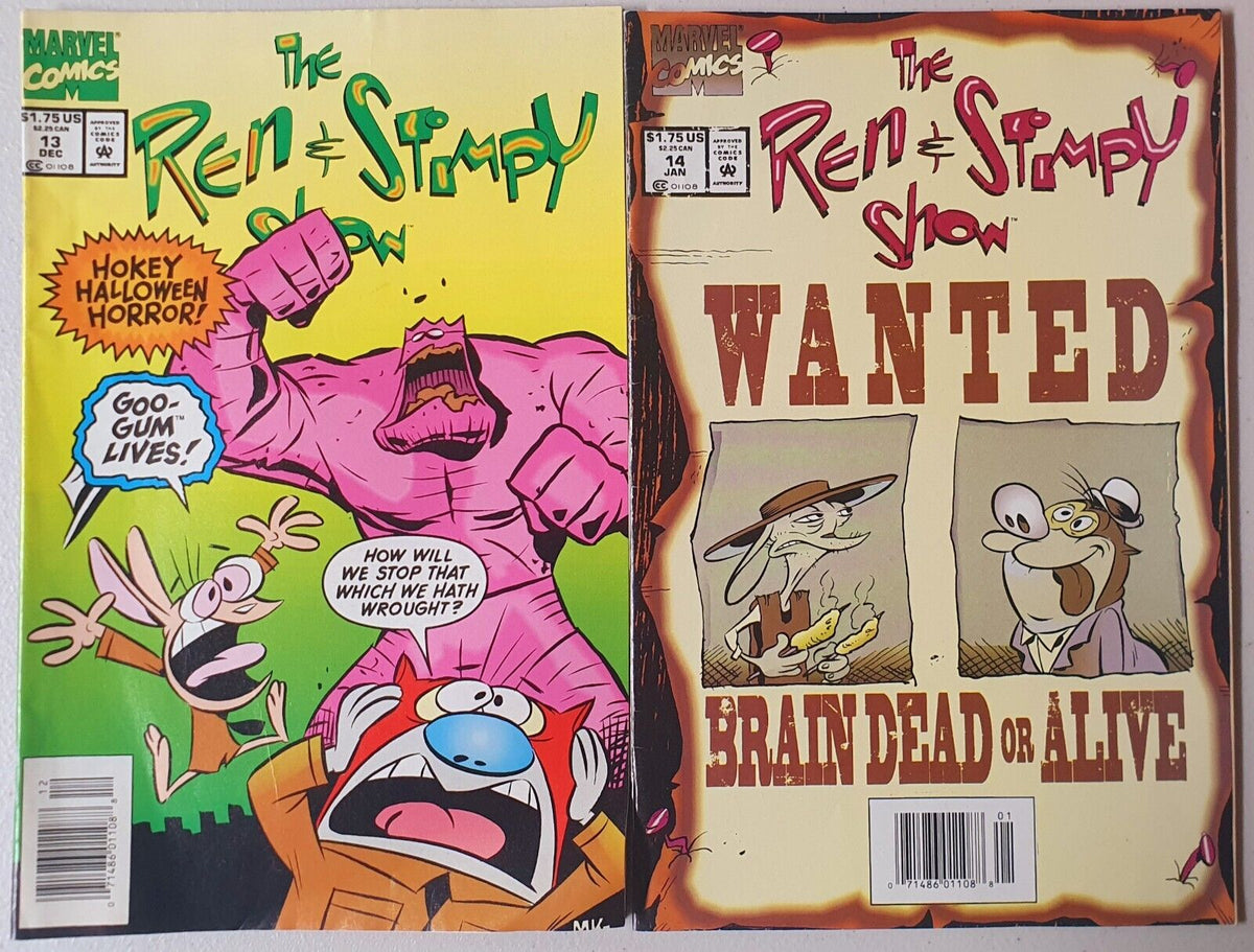 Ren And Stimpy Show #6-14. Marvel Comics (1993)