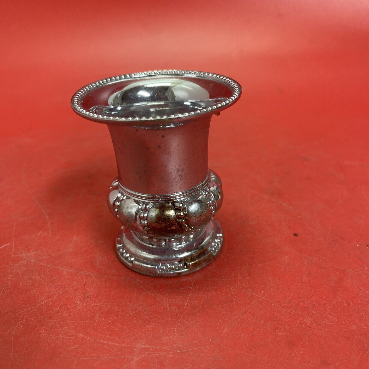 VINTAGE CANDLE/TOOTHPICK HOLDER  3in