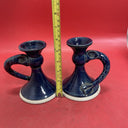 Vintage Celtic Clays Pottery ,Blue Fish Candle Made In Ireland