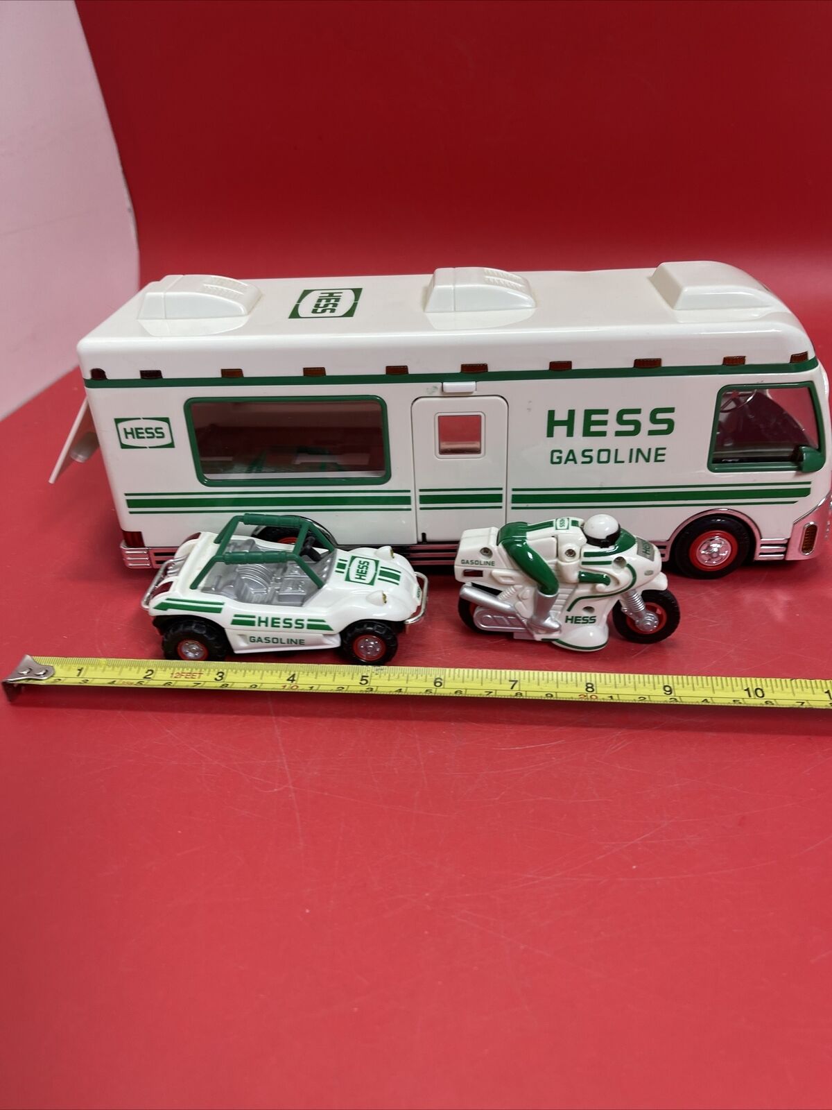 1998 Hess Truck Recreation Van with Dune Buggy and Motorcycle