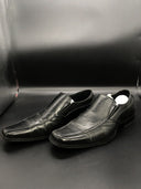 Madden Mens M-Turk Bicycle Toe Slip On Dress Loafer Shoes, Black Leather, US11.5