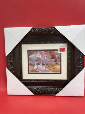 Painting,,Nature,house,ladies with children’s ‘’ Vintage photo frame 16x14