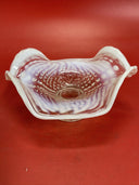Antique White Opal Glass Footed Bowl