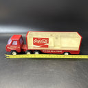 Vintage Buddy L Coca Cola Delivery Trucks,  Tractor Trailer Red Metal Coke Bottl