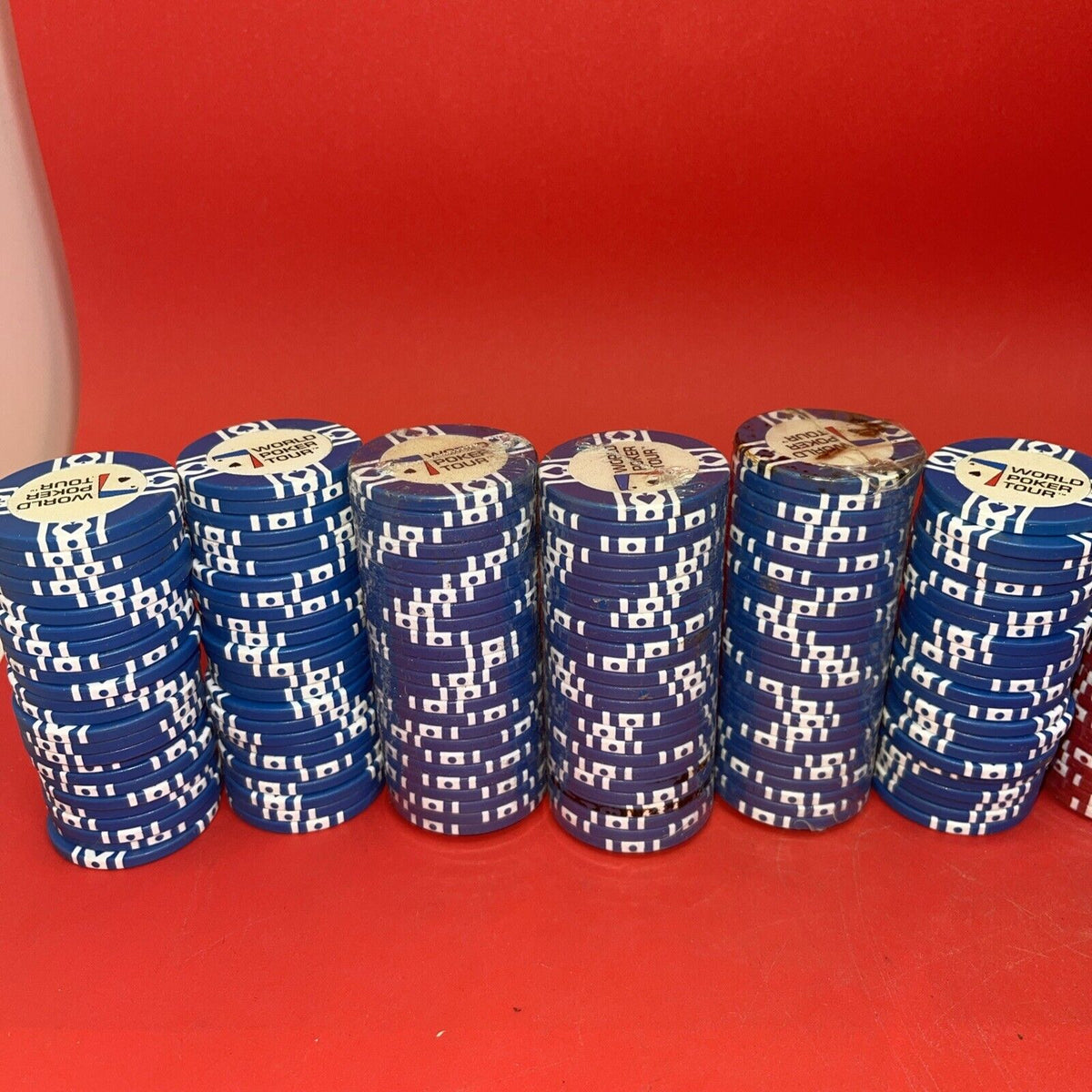 World Poker Tour Chips (299 Total) 149 Blue 50 Black 100 Red