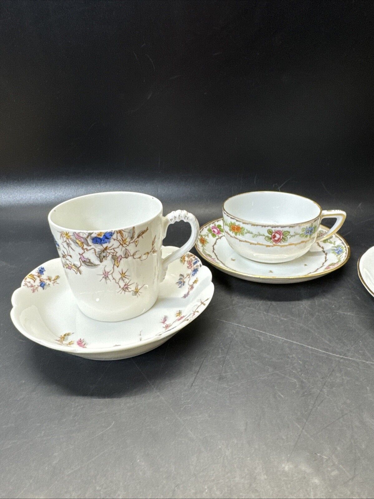 Vintage Various Mini Cup and Saucer/ Set Of 3