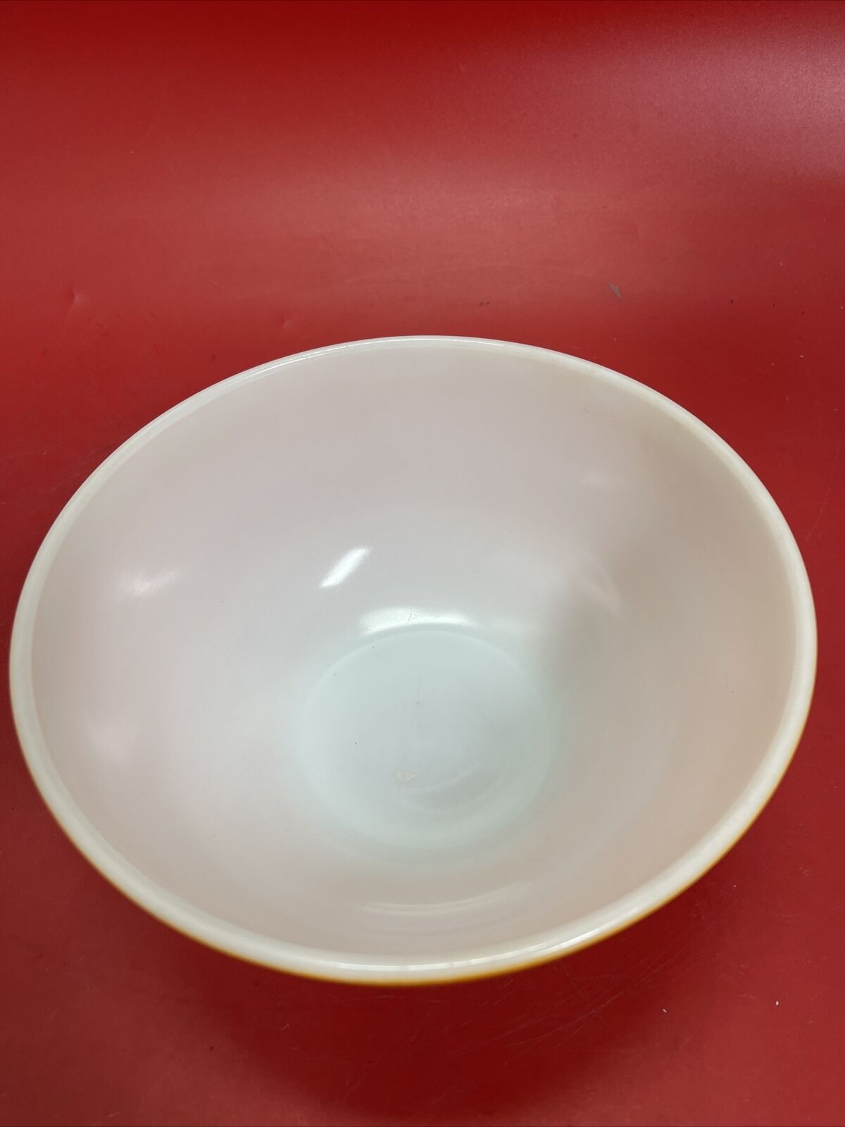Pyrex Mixing Bowl  FLAME GLO Fade Orange Red Ombre #4032 Flame Glo  1/2 Qt.