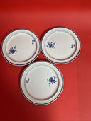 Epoch Blue Tango  Lot 3 Salat Plate & 3 Bowls Soup Symmetry 169 Korea  6 5/8”