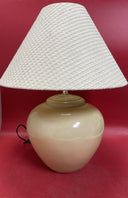 Vintage Retro 70s Ceramic Lamp Round  Yellow Orb