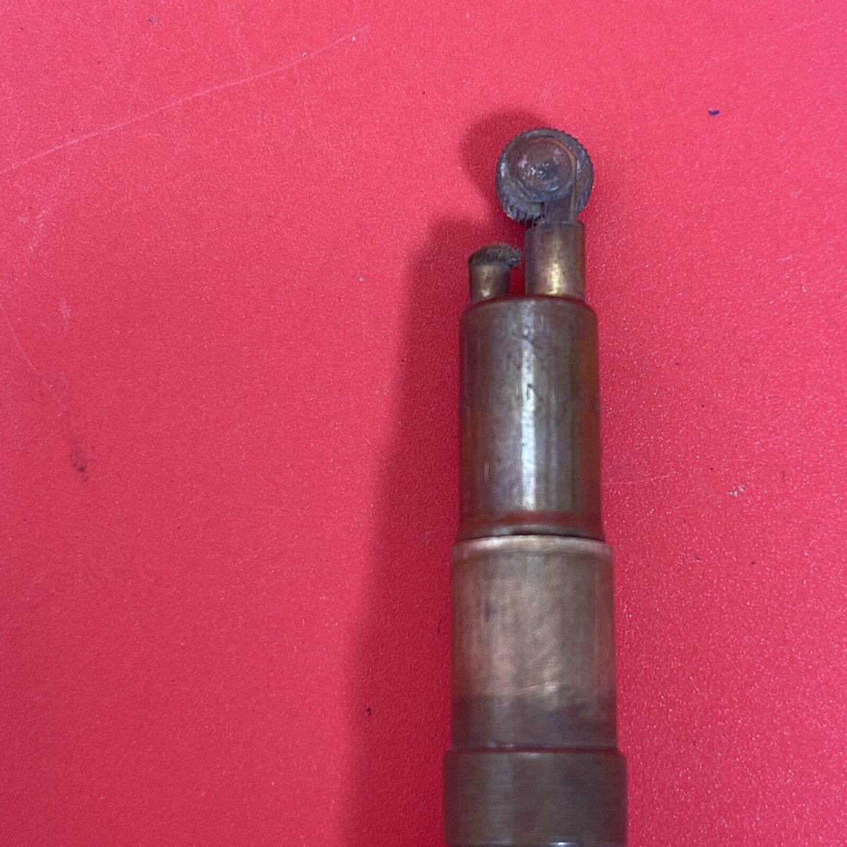 ANTIQUE USA SROUR BRASS PEN WITH LIGHTER