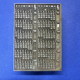 Vintage Letterpress Block / Cut 1966 Calendar