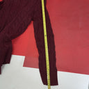 Polo Ralph Lauren Sweater Mens M  Maroon Cable Knit Cotton Quarter Zip Pullover