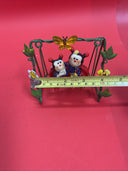Vintage Animated Lady Bugs Working Swing Friends Metal Rod Figurine Trinket Deco