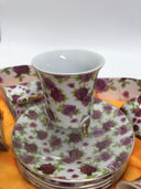 Set Of Coffee Saint Valentine 12 Piece New China Porcelain