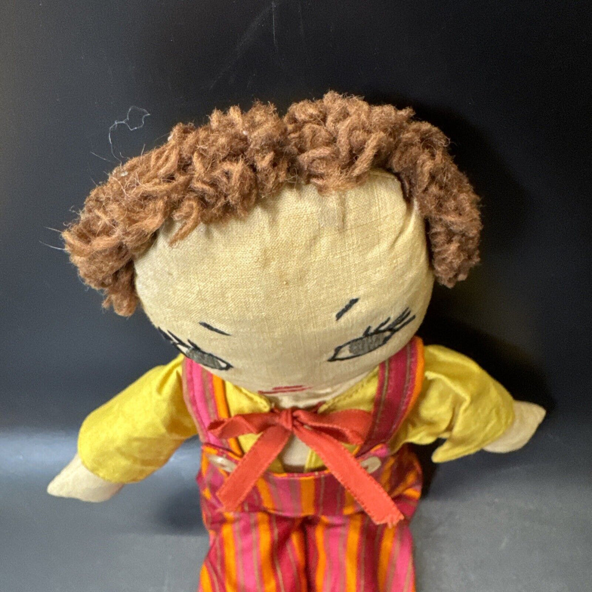 Vintage Handmade Cloth Doll 13”