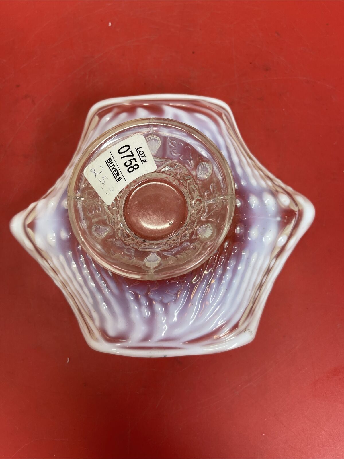Antique White Opal Glass Footed Bowl