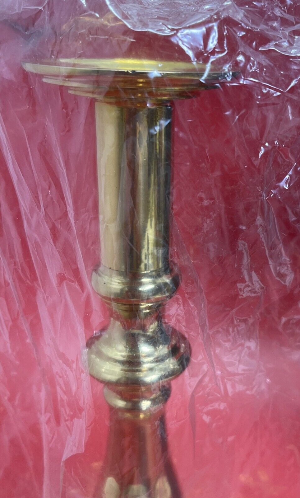 Vintage Brass Candlestick Holder 12in