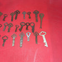 Vintage Cabinet Open Barrel Key Lot ~ 35 Keys ~ Different Sizes & Shapes ~ lot 6