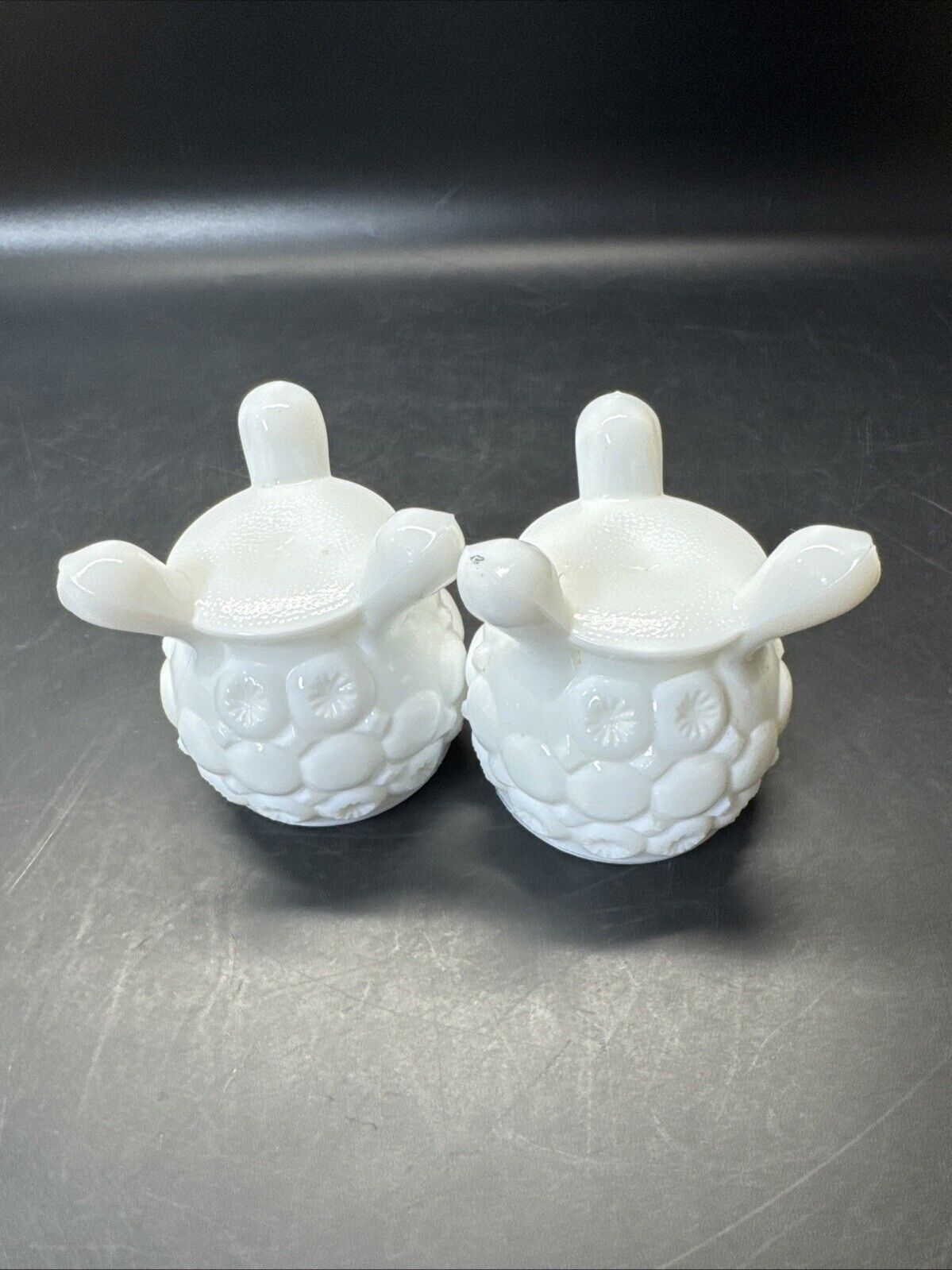 Vintage Kemple Milk Glass Candle Stick Holders 3in
