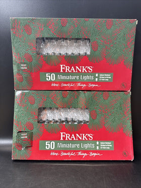 FRANK'S 50 MINIATURE CHRISTMAS LIGHTS/ Lot Of 2