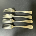 Vintage Brazil Silver Dinner Forks Monogrammed/ Lot 4 Pcs