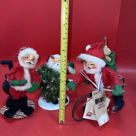 ANNALEE DOLL CHRISTMAS SANTA CLAUS LOT 3