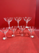 Vintage Clear Glass Cocktail Glasses Lot 7