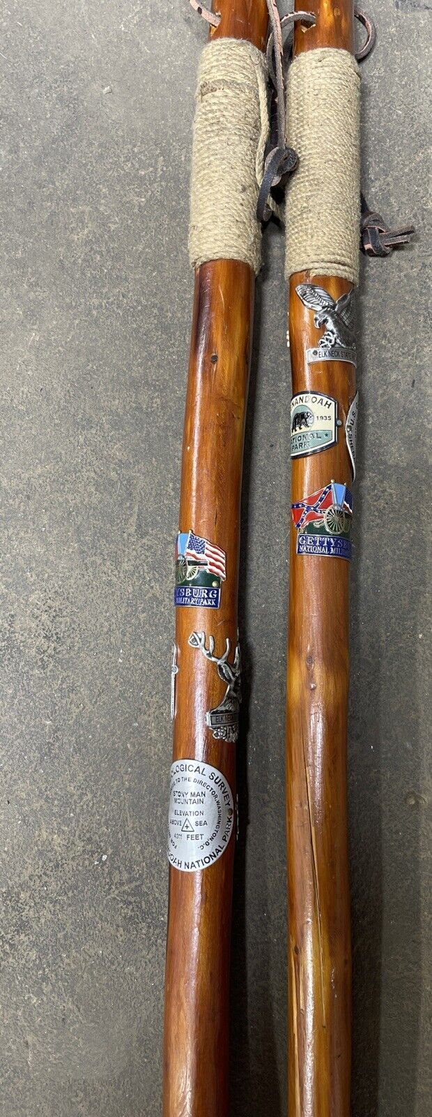 Vintage Wooden Walking Sticks 54”