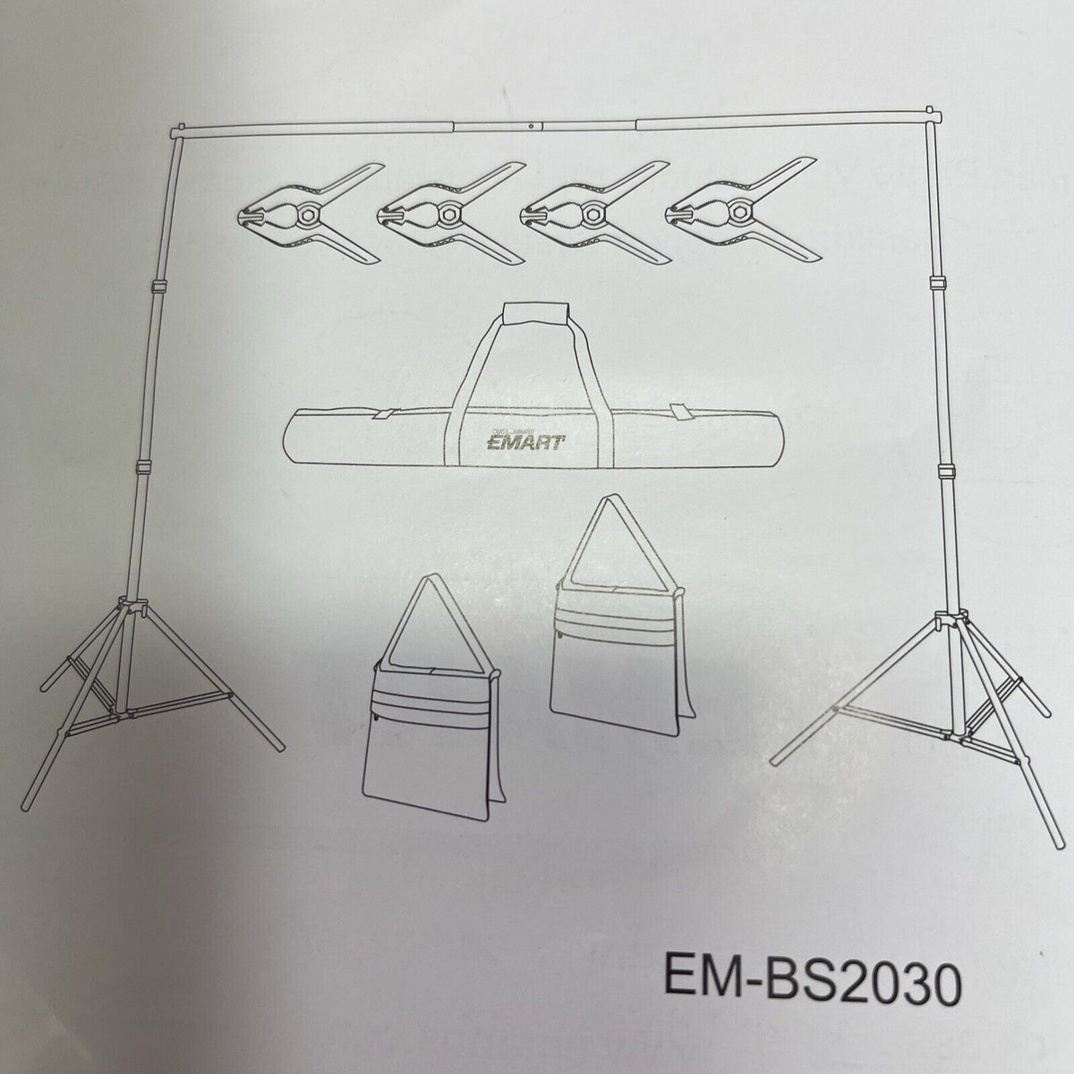 Emart Backdrop Stand 10x7ft(WxH) Photo Studio Adjustable Support