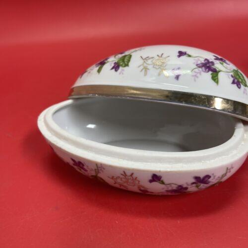 Norleans Eggs Made Japan Lusterware Porcelain Dresser Box Easter Trinket Dish 2