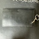 Black Leather Chain Wallet Long Style Billetera