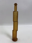 Vintage Artistic Crank Shaped Offset Cylinders Blue Glass Oil/Vinegar Bottle