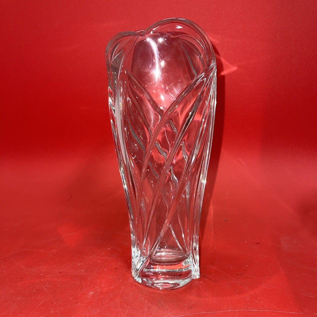 Lenox Leaded Crystal Bud Vase, 7” & Pink Candy Bowl,6 3/4”