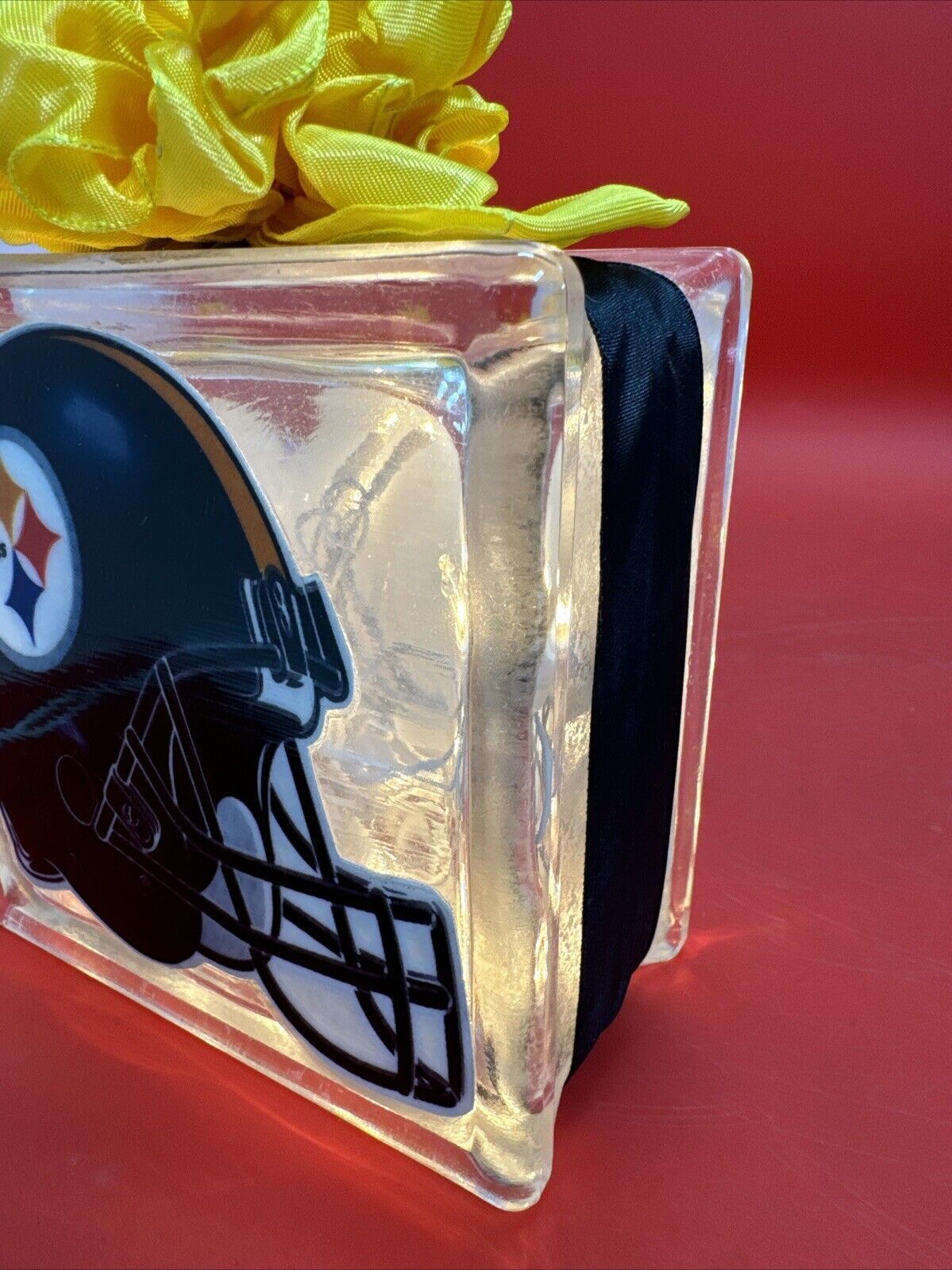 Pittsburgh Steelers Helmet Lighted Glass Block