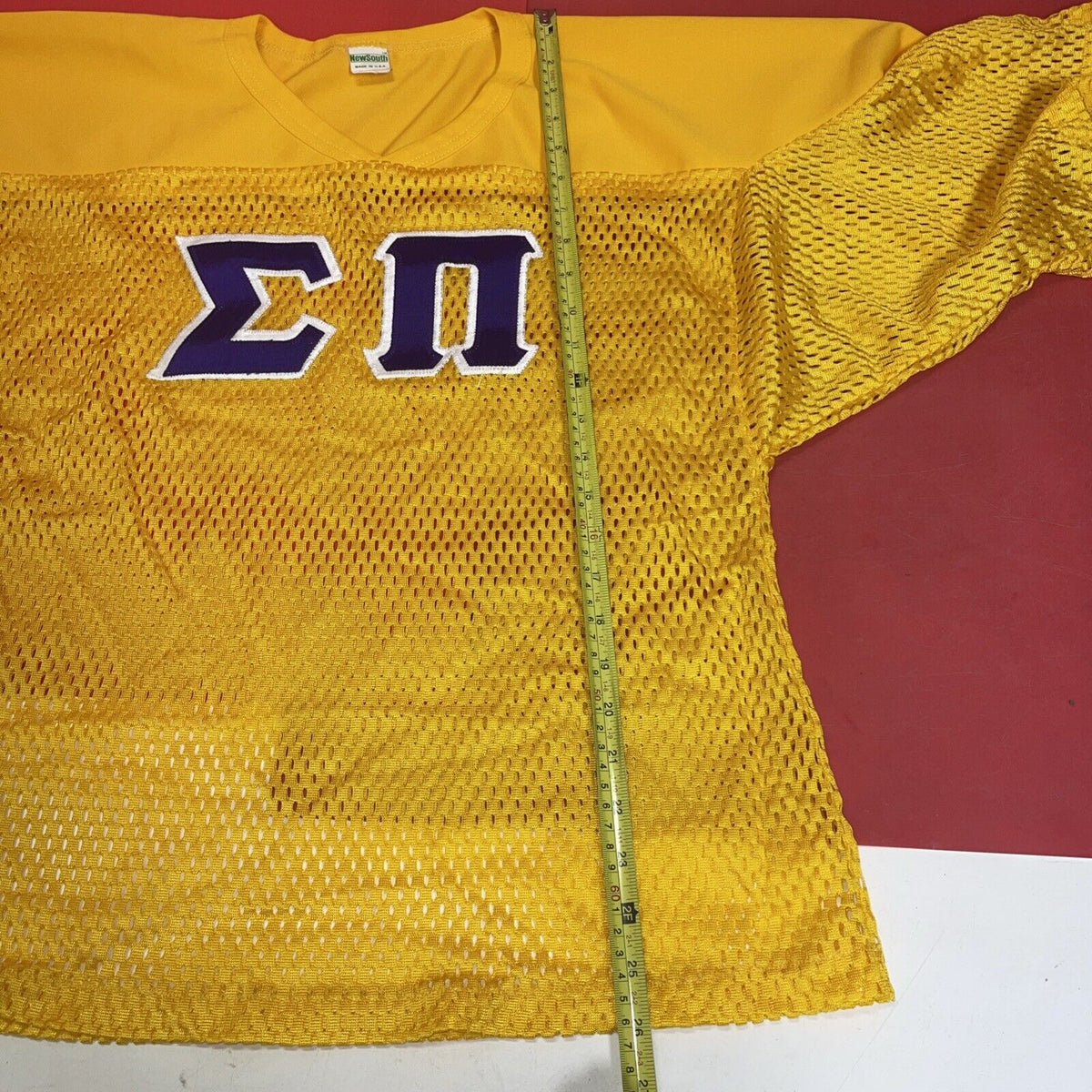 Sigma Pi Champion Short Sleeve T-Shirt with  Letters Size Large