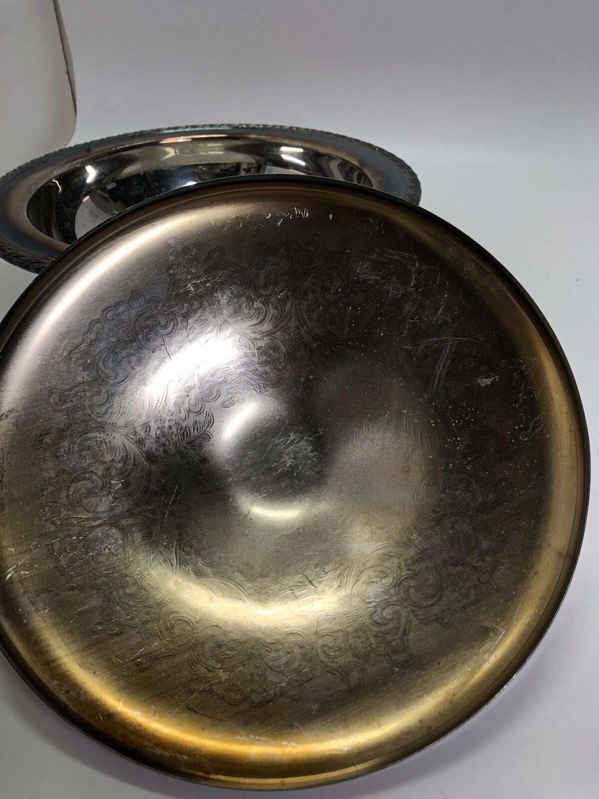 Vintage Silver Plate Serving Bowl Lid