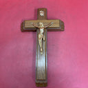 Vintage Catholic Cross Crucifix Sick Call Set with Candles & Holy Water Bottle 