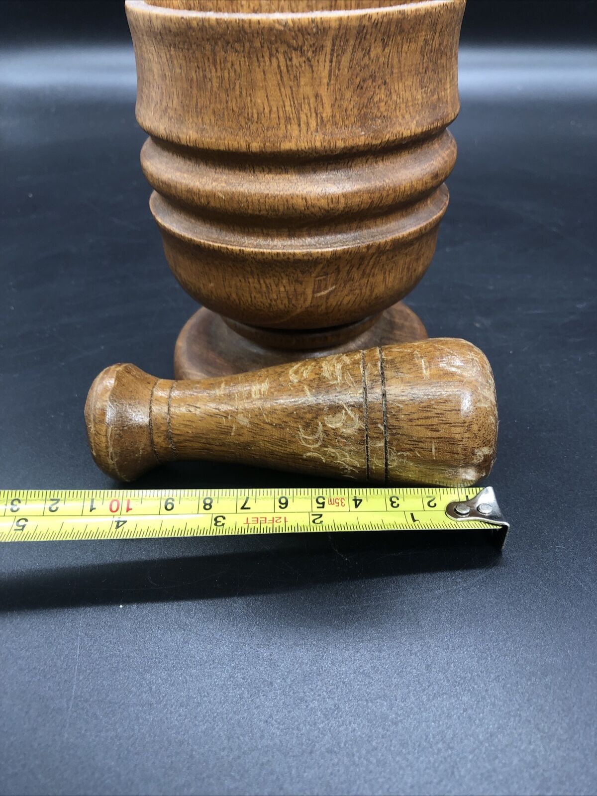 Vintage Country Wood Mortar & Pestle