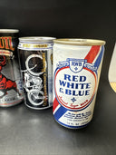 Vintage Beer Cans- Blatz, Red Bull, Billy, Harley Davidson,…/ Lot Of 7