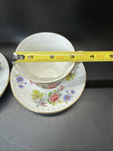 Staffordshire Bone China Crown Tea Cup & Saucer/ Set Of 2