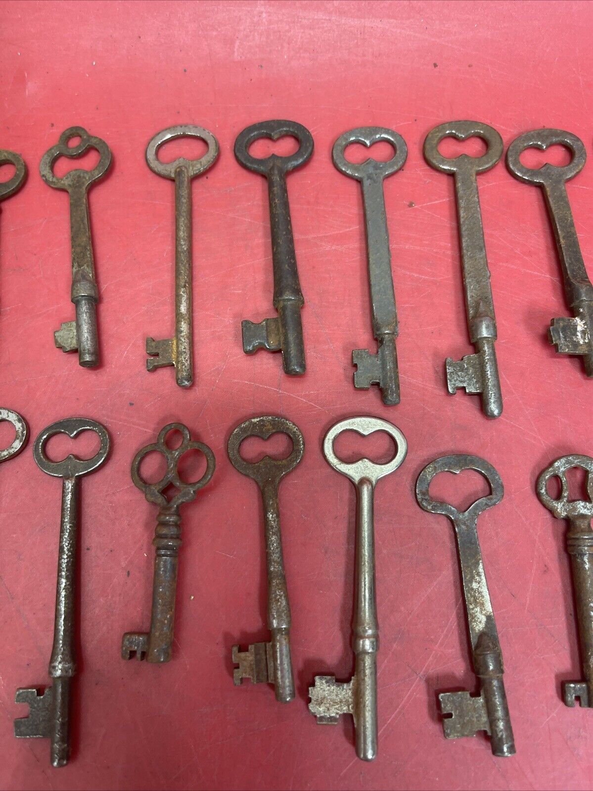 Antique Cabinet Open Barrel Key Lot ~ 25Keys ~ Different Sizes & Shapes ~ lot 2