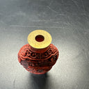 Antique Red Chinese Cinnabar Hand Carved Snuff Bottle Without Lid