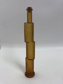Vintage Artistic Crank Shaped Offset Cylinders Blue Glass Oil/Vinegar Bottle