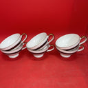 MIKASA Fine China NARUMI "Plaza" 6 CUPS & 6 SAUCERS
