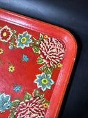 Vintage Wood Serving Tray Japan Hand Painted, Made In Japan