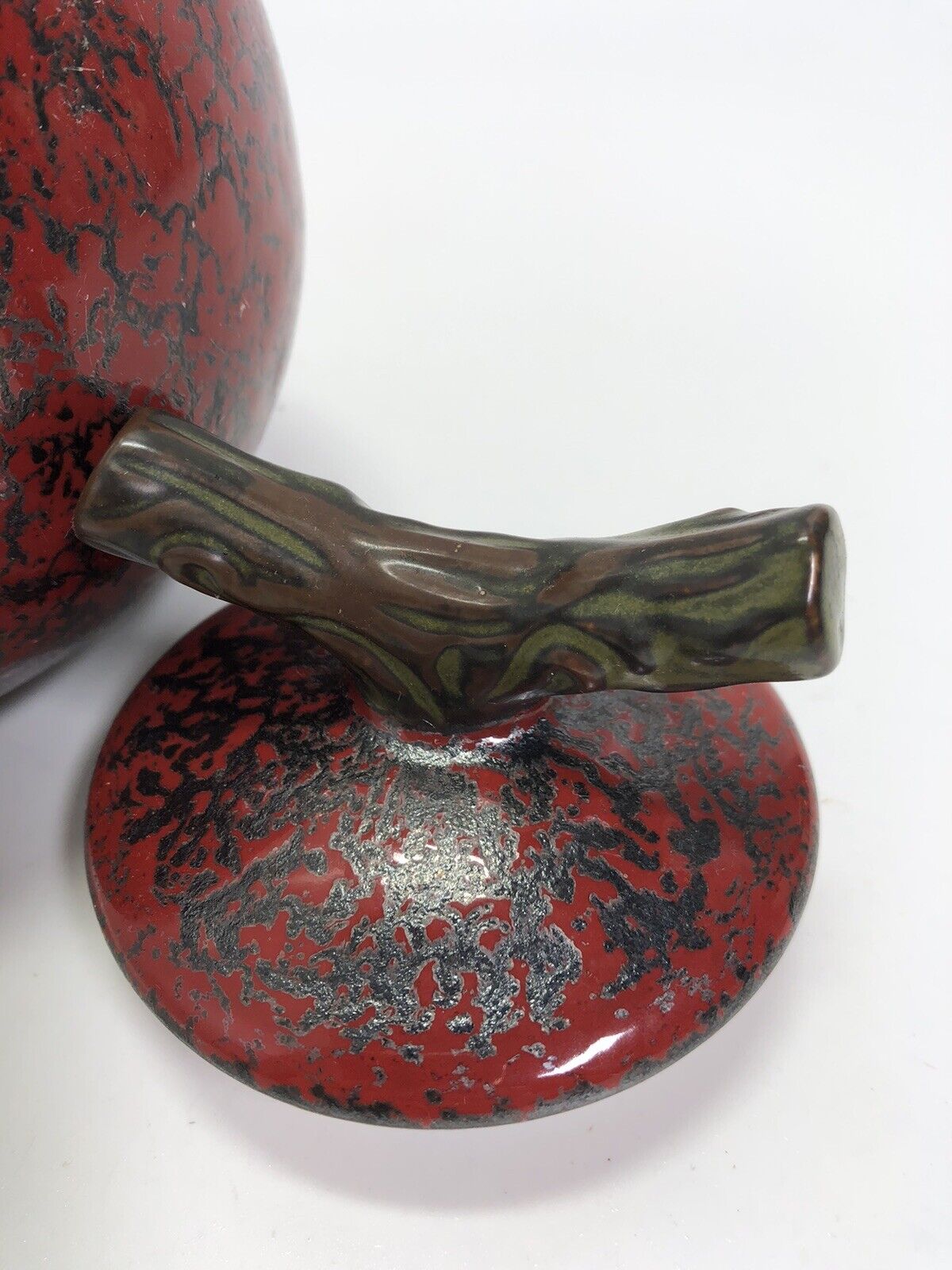Studio Art Pottery Asian Inspired Sugar bowl